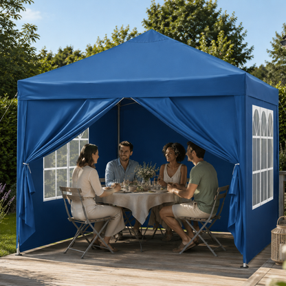 Tonnelle de jardin 3 x 3 mètres Bleu
