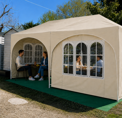 Tonnelle de jardin 3 x 6 mètres Beige
