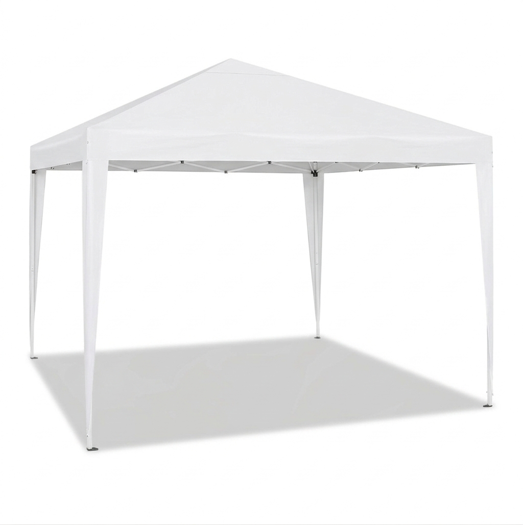 Tonnelle de jardin 3 x 3 mètres Blanc ouverte