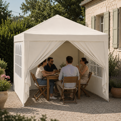 Tonnelle de jardin 3 x 3 mètres Beige