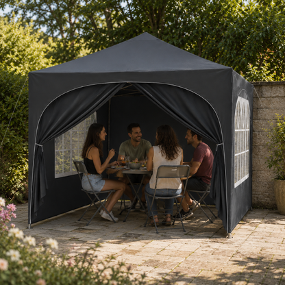 Tonnelle de jardin 3 x 3 mètres Gris